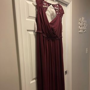 David’s Bridal Bridesmaid Dress in Wine